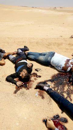 صور من حادث المنيا الأرهابي