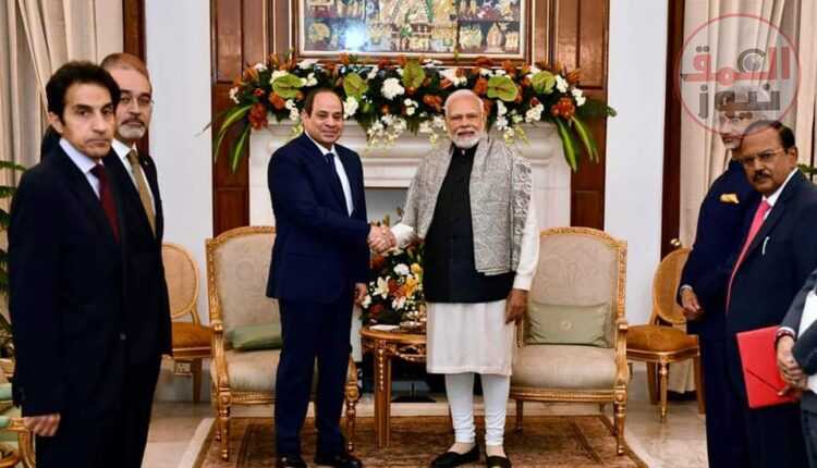الرئيس السيسي : يعقد جلسة مباحثات مع رئيس وزراء الهند خلال
