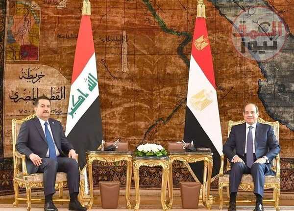 الرئيس السيسي : يبحث مع رئيس وزراء العراق سبل التعاون الأمني والتبادل التجاري والاستثمارات