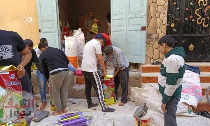 مبادرة شبابية بإحدى قري كفر الشيخ تجمع 66 طن مواد غذائية لـ "غزة"