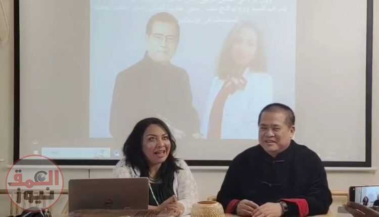 الدكتورة مها العطار تعقد مؤتمرآ صحفيآ " زمن الصفر " مع مستشار الرئيس الصينى