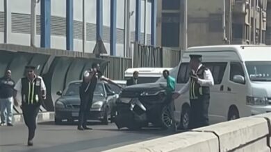 عرض سائح عربي تسبب في حادث أعلى كوبري أكتوبر على الطب الشرعي